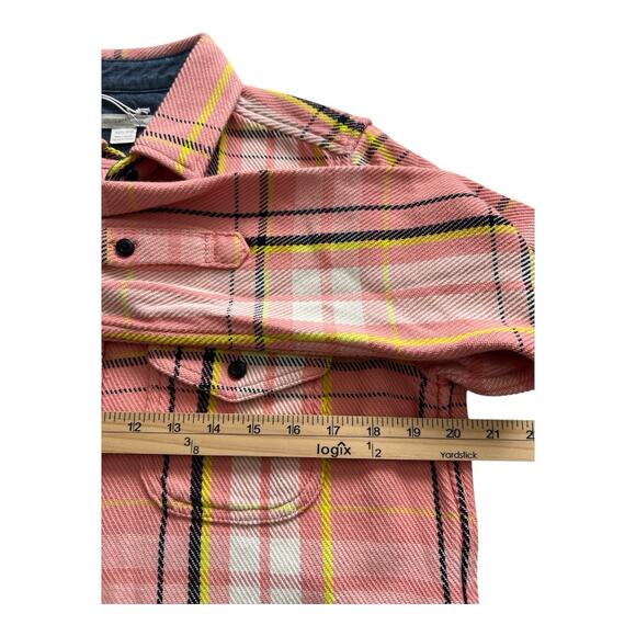 NWT Outerknown Blanket Shirt XS/S Button Up Shacket Pink Plaid Organic Cotton - Picture 11 of 12